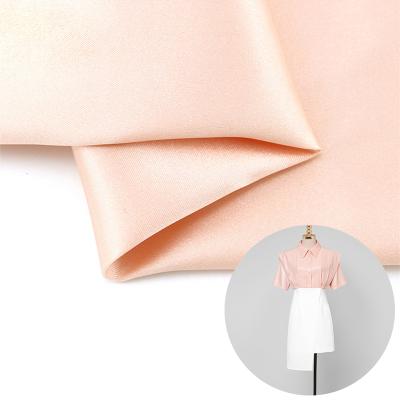 China Stretch High Soft 95% Polyester 5%spandex Glitter Satin Material Silk Stretch Fabric for sale