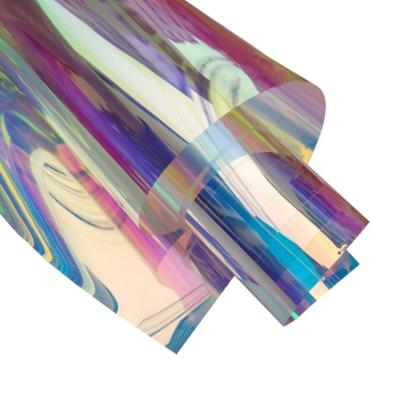 China Moisture Proof Holographic PVC Fabric Film Multi Layer Film For Shoe Bag Garment Rain Coat for sale