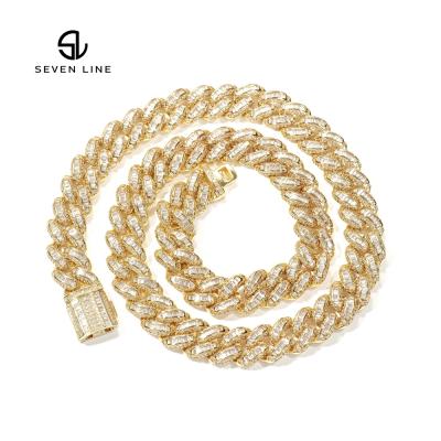 China Factory Direct Selling FASHIONABLE Square Popular Accessories Zircon Cuban Chain Necklace For Men for sale