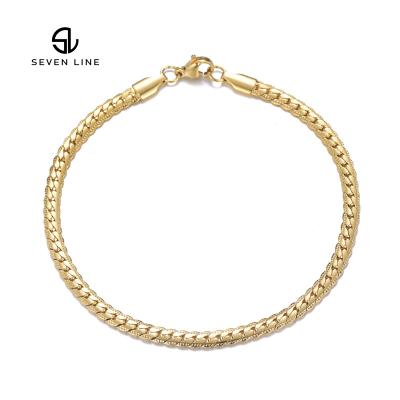 China Hot Selling New Hiphop Stainless Steel Men's 18K Bracelet Hip Hop Stainless Steel Stud Bracelet for sale