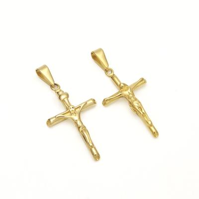 China Fashionable Hip Hop Hip Hop Necklace Stainless Steel Color Preserving Plating Jesus Cross Pendant for sale