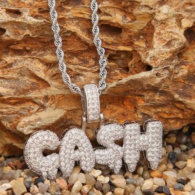 China Trendy hot punk pendant personality Zircon alphabet ZIRCON alphabet CASH hip-hop style pendant simple product for sale