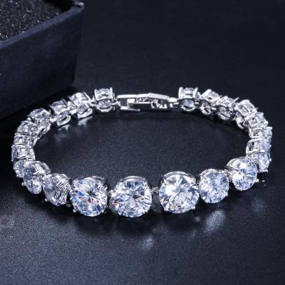 China New Hiphop D.C.A. Hip Hop Unisex Cuban Bracelet Wholesale Zircon Bracelet From Factory Can Be Customized for sale