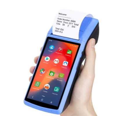 China SDK M1 Mobile SDK M1 NFC 58mm Thermal Receipt Printer 3G Tooth WIFI Barcode Blue Handheld POS System Android for sale