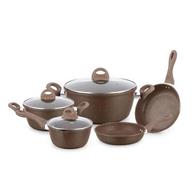 China Sustainable Wholesale Non Stick Cookware Set Multi Functional Wokpan Pot Cooking Pot Set For Kitchen for sale