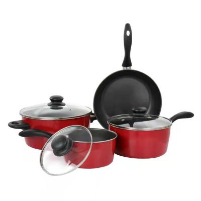 China China Sustainable Supplier Cookingware Nonstick Kitchen Cooking Pot Cookware Set for sale