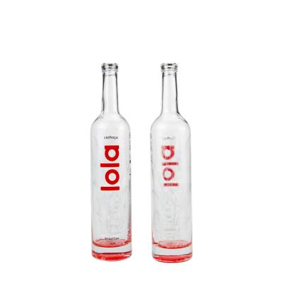 China Wholesale 180ml 750ml Spirits Vodka Spice Glass Empty Glass Bottle Decaled Liquor Wine Storage Whiskey botellas de vidrio for sale