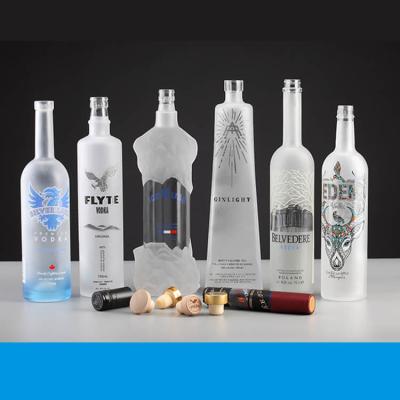 China Storage Garrafas De Vidro 200ml 500ml 750ml 1Liter Decaled Liquor Wine Different Sizes Empty Beer Wine Vodka Packing Glass Bottle for sale