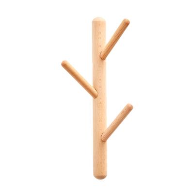 China Modern Simple Design Tree Branch Coat Rack Wall Mounted Detachable Wooden Hooks for sale