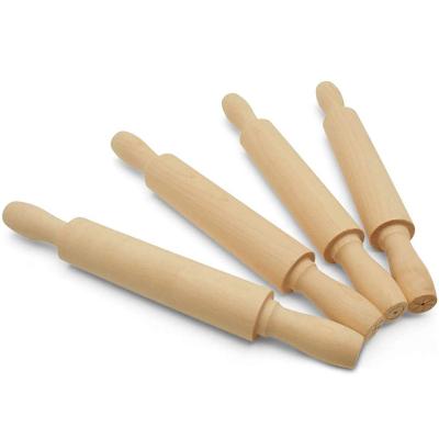 China Sustainable Custom Wooden Mini Kids Rolling Pin Children Baking Tool for sale