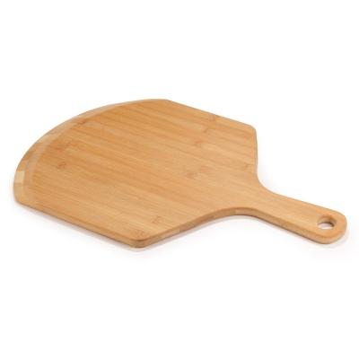 China Sustainable Customized Bamboo Wooden Pizza Peel Pizza Cutting Serving Board for sale