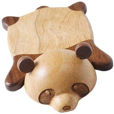 China Excellent Quality Viable Panda Coaster Panda Art Gift Cute Handmade Wooden for sale