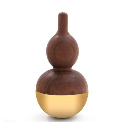 China Black Walnut Design Tumbler Shape Jewelry Display Creative Creative Wood Ring Holder Wooden for sale