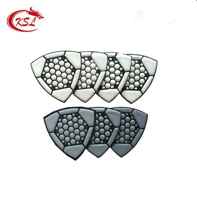 China Best Shine 6 Holes Diamond Triangle Dry Polishing Grinding Hand Pads Tools for sale