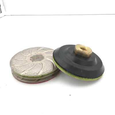 China 4 Inch Eco - Friendly Vacuum Brazed Diamond Polishing Pad For Stone for sale