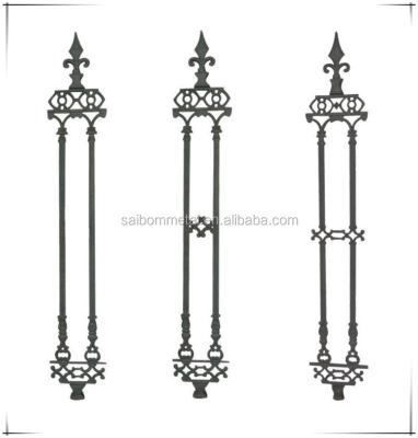 China Hot Sale Decoration Wrought Iron Fence Parts Ornamental Cast Iron Fence for sale