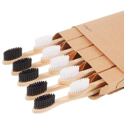 China 100 Percent Natural Organic Soft Nylon Bamboo Toothbrush Eco Friendly for sale