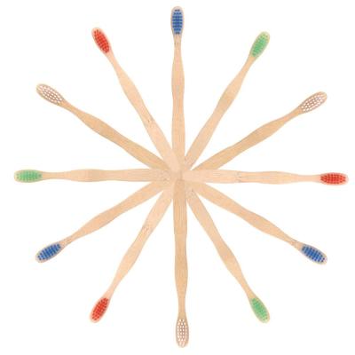 China Eco-Friendly Round Natural Detachable Bamboo Toothbrush Custom Replaceable Organic Bamboo Toothbrush for sale