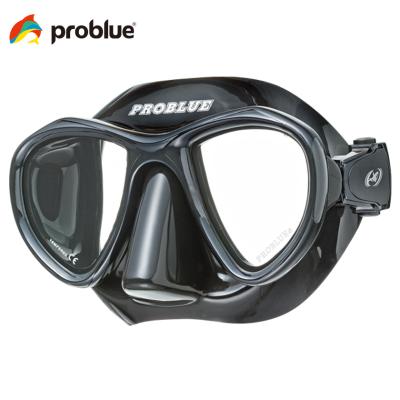 China SCUBA / MS-249B Snorkeling - Tempered Glass 2 Window Scuba Masks for sale