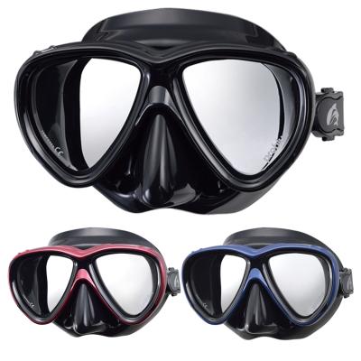 China SCUBA / MS-253B Snorkeling - Black Silicone Tempered Glass For Scuba Diving Masks for sale