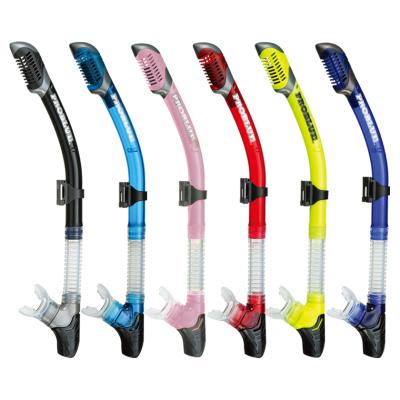 China Snorkeing / Diving SN-1238 - silicone crystal cable-section dry purge snorkels for diving for sale