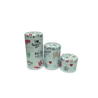 China 2020 Factory Price Hign Quality Round Tea Canister Round Three Layers Tea Tin Small Round Tea Tin Small Round Canister Tea Canister for sale