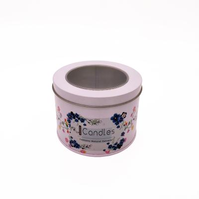 China Tin Candle Cans Custom 12 oz Round Travel Soy Wax Candle Tin Aromatherapy Soy Scented Tin Candle Cans for sale