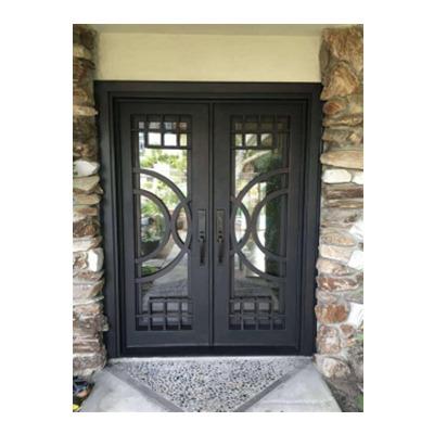 China Heat Insulation Guaranteed Quality Iron Security Door Wrought Iron Door Wrought Iron French Doors for sale