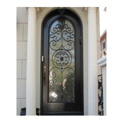 China Heat Insulation Manufacturers Iron Door Design Hot Selling Wrought Iron Single Door for sale