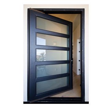 China Heat Insulation Supplier Iron Pivot Entrance Doors Front Door Pivot Modern Pivot Gold Door for sale