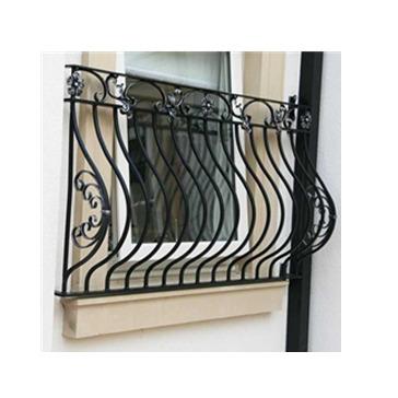 China Modern Wrought Iron Balcony Railing Iron Balcony Railing Wrought Iron Balcony for sale