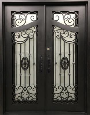 China Latest Design Modern Europe Grill Window Designs Front Iron Doors Security Door Tailored for sale