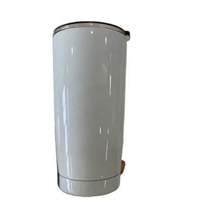 China 20oz 600ml Sublimation Empty Tumbler Stocked White Blank Mug With Slip Lid for sale