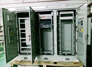 China Three Compartments Outdoor Telecom Cabinet, With Battery, Equipment Compartment, IP55 for sale