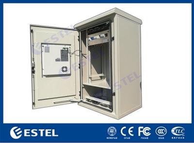 China 21U Outdoor Pole Mounted / Floor Mounted Telecom Cabinet for sale