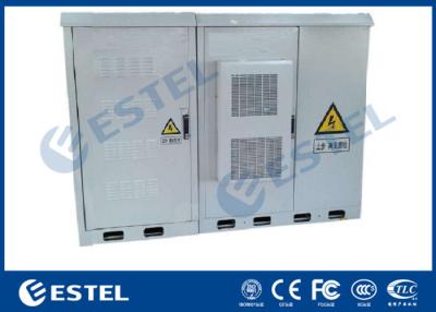 China Armário exterior IP55 da estação base de quatro portas de acesso com sistema de refrigeração do condicionador de ar à venda