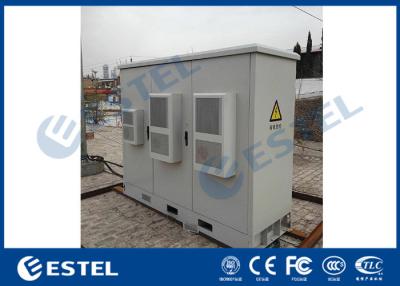 China Durable Outdoor Cabinet Base Station IP55 Three Bay Galvanized Steel Heat Insulation for sale