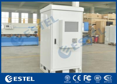 China Single Wall 40U Outdoor Telecom Cabinet Galvanized Steel Front Access Floor Mounting Type for sale