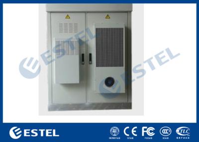 China Galvanized Steel Outdoor Electronic Equipment Enclosures 2 bays with middle division plate for sale