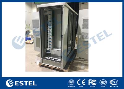 China Optical Fiber Distribution Cabinet Outdoor Telecom Cabinet Three Compartments for sale