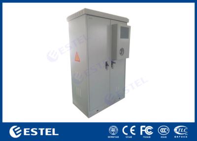 China 1200W 220V Telecom Street Cabinets Anti Corrosion Equipment Enclosure With Two Compartments for sale