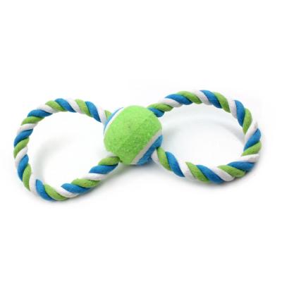 China Sustainable Durable Pet Chew Cotton Rope Ball Toys Set For Dog And Cat for sale