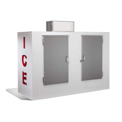 China Single-temperature wall ice freezer cold box for gas station use with CE solid door or R404A glass door cold storage cooler box for supermarket use for sale