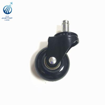 China Furniture / Medical Swivel Caster Wheels PU 360 Degree Threaded Stem Caster Wheel for sale