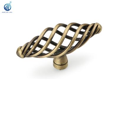 China Morden Birdcage Handle Zinc Handle Antique Brass Kitchen Handle for sale