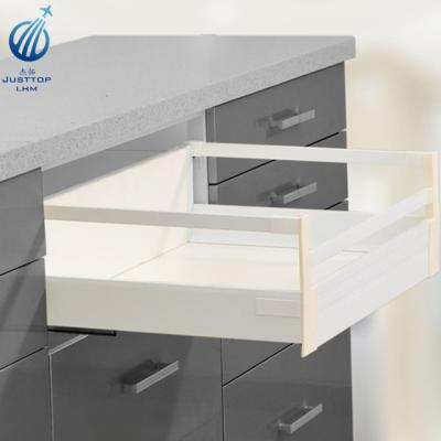 China Funiture Desk Drawer Box Sideboard Tandem Drawers Slide Channel White Color for sale