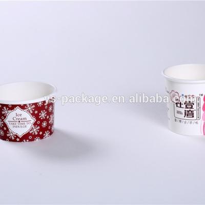 China 120CC- 520CC disposable custom doule PE coated paper ice cream bowl for sale