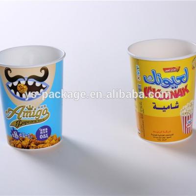 China Disposable Disposable Take Away Paper 32oz Popcorn Bucket Customers Logo Print for sale