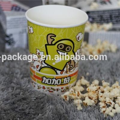 China Chain Store Cartoon Printing 32oz Popcorn Disposable Paper Bucket for sale