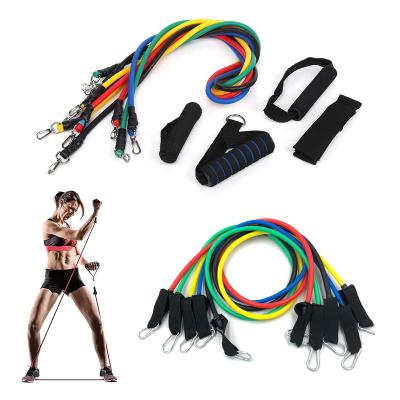 China Fitness Equipment App Workout Expander Yoga Gym Exercise Home Sports Fitness Stretch Resistance Band Exerciser 11pc Custom Set latex for sale